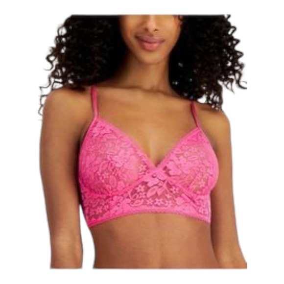 INC International Concepts Womens Lace Bralette Jazzy Pink Size Small New - Picture 2 of 4